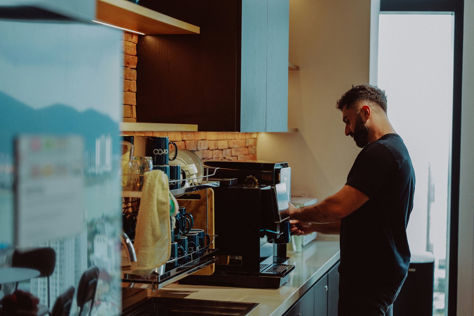 Kaffeevollautomat in der Küche